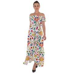Owenjones Chinese 02 Bright-001 Off Shoulder Open Front Chiffon Dress by Pixelchicken