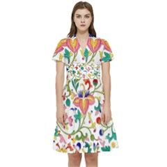 Owenjones Chinese 02 Bright-001 Short Sleeve Waist Detail Dress by Pixelchicken