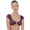 Abstract Pattern Background Cap Sleeve Ring Bikini Top View1