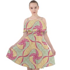 Abstract Pattern Design Scrapbooking Cut Out Shoulders Dress by Paksenen