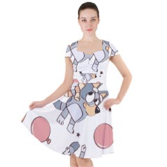 Bluey, Bluey Merch, Bluey Pattern, Bluey Bluey, Bingo, Bluey Design, Bluey Dog Cap Sleeve Midi Dress by avitendut