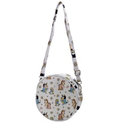 Bluey, Bluey Merch, Bluey Pattern, Bluey Bluey, Bingo, Bluey Design, Bluey Dog Crossbody Circle Bag by avitendut