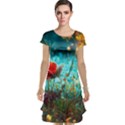 Flowers Detail Painting Nature Cap Sleeve Nightdress View1