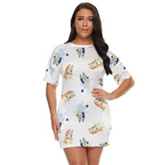 Bluey, Bluey Merch, Bluey Pattern, Bluey Bluey, Bingo, Bluey Design, Bluey Dog Just Threw It On Dress by avitendut