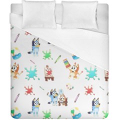 Bluey, Bluey Merch, Bluey Pattern, Bluey Bluey, Bingo, Bluey Design, Bluey Dog Duvet Cover (california King Size) by avitendut