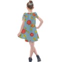 Mid Century Retro Floral 1970s 1960s Pattern 78 Kids  Tie Up Tunic Dress View2