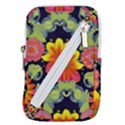 Mid Century Retro Floral 1970s 1960s Pattern 54 Belt Pouch Bag (Small) View1