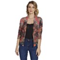 abstraction 22 Women s Draped Front 3/4 Sleeve Shawl Collar Jacket View1