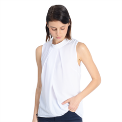 Mock Neck Chiffon Sleeveless Top Icon