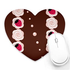 Cake Top Choco Mousepad (heart) by strawberrymilk