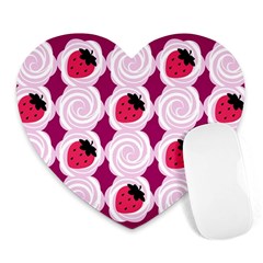 Cake Top Grape Mousepad (heart) by strawberrymilk