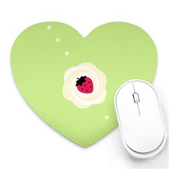 Cake Top Lime Mousepad (heart) by strawberrymilk