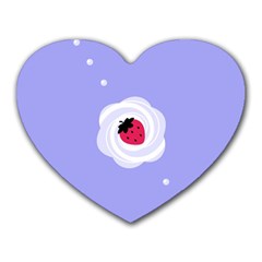 Cake Top Purple Mousepad (heart) by strawberrymilk