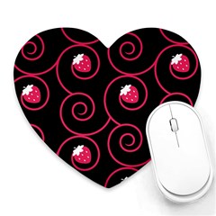 20130503 Oriental Black Mouse Pad (heart) by strawberrymilk