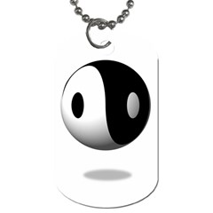 Yin Yang Dog Tag (one Sided) by hlehnerer