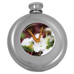 Butterfly 159 Hip Flask (Round) Front