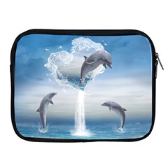 The Heart Of The Dolphins Apple Ipad 2/3/4 Zipper Case by gatterwe