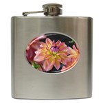 Dahlia Garden  Hip Flask Front