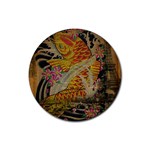 Funky Japanese Tattoo Koi Fish Graphic Art Drink Coaster (Round) Front