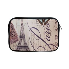 Vintage Scripts Floral Scripts Butterfly Eiffel Tower Vintage Paris Fashion Apple Ipad Mini Zipper Case by chicelegantboutique