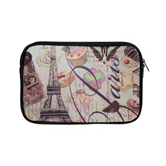 French Pastry Vintage Scripts Floral Scripts Butterfly Eiffel Tower Vintage Paris Fashion Apple Ipad Mini Zipper Case by chicelegantboutique