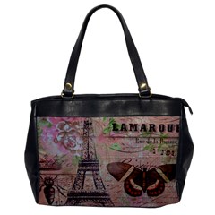 Girly Bee Crown  Butterfly Paris Eiffel Tower Fashion Oversize Office Handbag (one Side) by chicelegantboutique