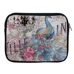 French Vintage Chandelier Blue Peacock Floral Paris Decor Apple Ipad 2/3/4 Zipper Case by chicelegantboutique