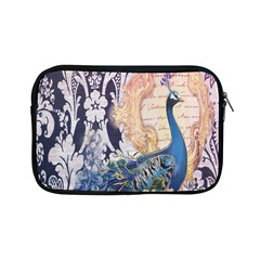 Damask French Scripts  Purple Peacock Floral Paris Decor Apple Ipad Mini Zipper Case by chicelegantboutique