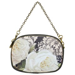 Elegant White Rose Vintage Damask Chain Purse (one Side) by chicelegantboutique