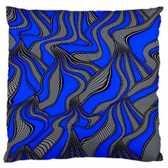 Foolish Movements Blue Large Cushion Case (single Sided)  by ImpressiveMoments