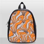 Foolish Movements Swirl Orange School Bag (Small) Front