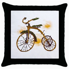 Tree Cycle Black Throw Pillow Case by Contest1753604