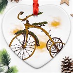 Tree Cycle Heart Ornament (Two Sides) Front