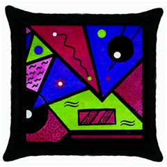 Modern Art Black Throw Pillow Case by Siebenhuehner