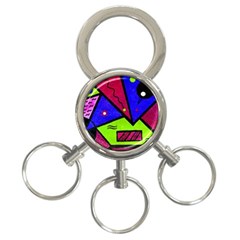 Modern Art 3-ring Key Chain by Siebenhuehner