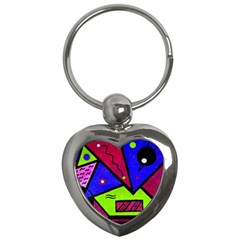 Modern Art Key Chain (heart) by Siebenhuehner