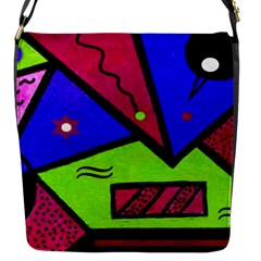 Modern Art Flap Closure Messenger Bag (small) by Siebenhuehner