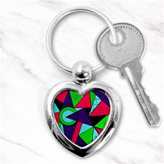 Modern Art Key Chain (heart) by Siebenhuehner