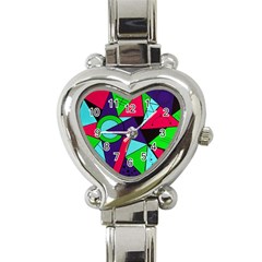 Modern Art Heart Italian Charm Watch  by Siebenhuehner