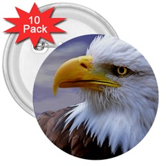 Bald Eagle 3  Button (10 Pack) by Siebenhuehner