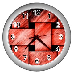 Modern Art Wall Clock (silver) by Siebenhuehner