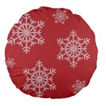 Let it snow 18  Premium Round Cushion  Back