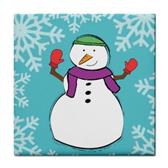 Snowman Ceramic Tile by PaolAllen