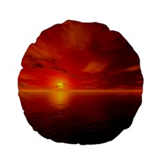 Sunset 15  Premium Round Cushion  by Siebenhuehner