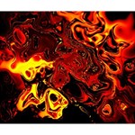 Fire Deluxe Canvas 14  x 11  (Framed) 14  x 11  x 1.5  Stretched Canvas