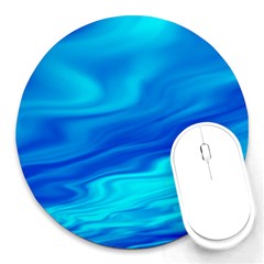 Blue 8  Mouse Pad (round) by Siebenhuehner