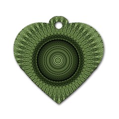 Mandala Dog Tag Heart (two Sided) by Siebenhuehner