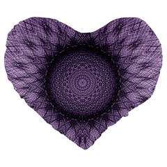 Mandala 19  Premium Heart Shape Cushion by Siebenhuehner