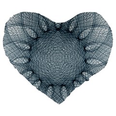 Mandala 19  Premium Heart Shape Cushion by Siebenhuehner