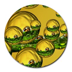 Balls 8  Mouse Pad (round) by Siebenhuehner